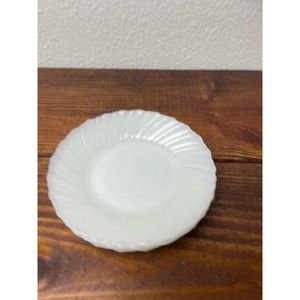 Termocrisa Milk Glass saucer set of 4, 5.5” solid white Mexico vintage